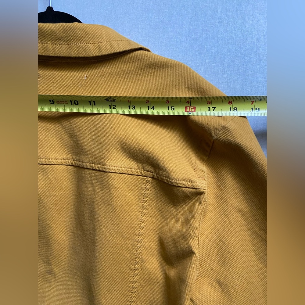 Anthropologie Mustard Yellow Bell Sleeve Cropped Jacket - Picture 4 of 14